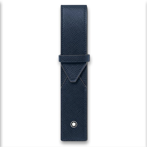 Pouzdro na pero Montblanc Sartorial modré, pro 1 ks