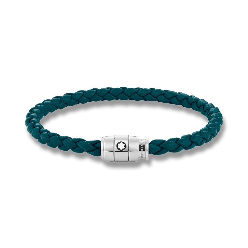 Montblanc Meisterstück Steel 3 Rings náramek, petrolejový