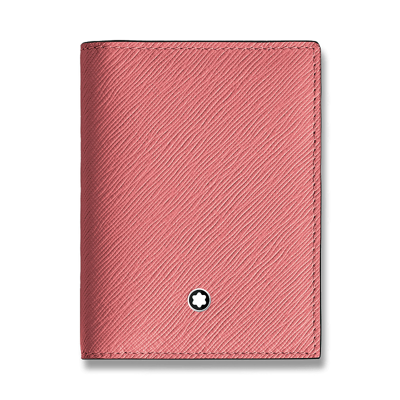 Pouzdro na kreditní karty Montblanc Sartorial 4 cc, růžové