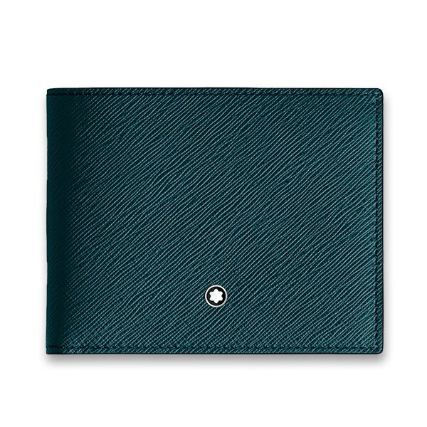 Peněženka Montblanc Sartorial 6 cc, petrolejová