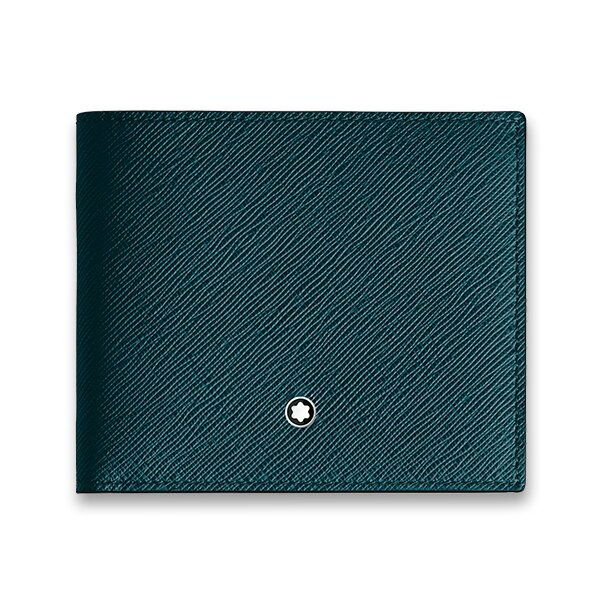 Peněženka Montblanc Sartorial 8 cc, petrolejová
