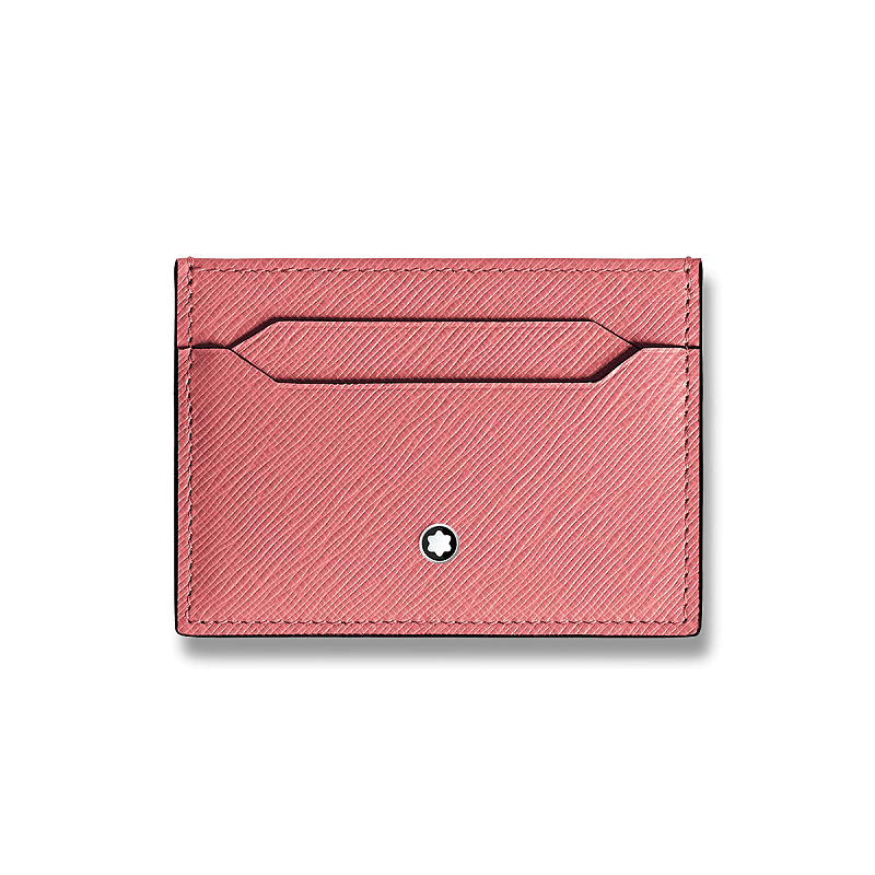 Pouzdro na kreditní karty Montblanc Sartorial 5 cc, růžové