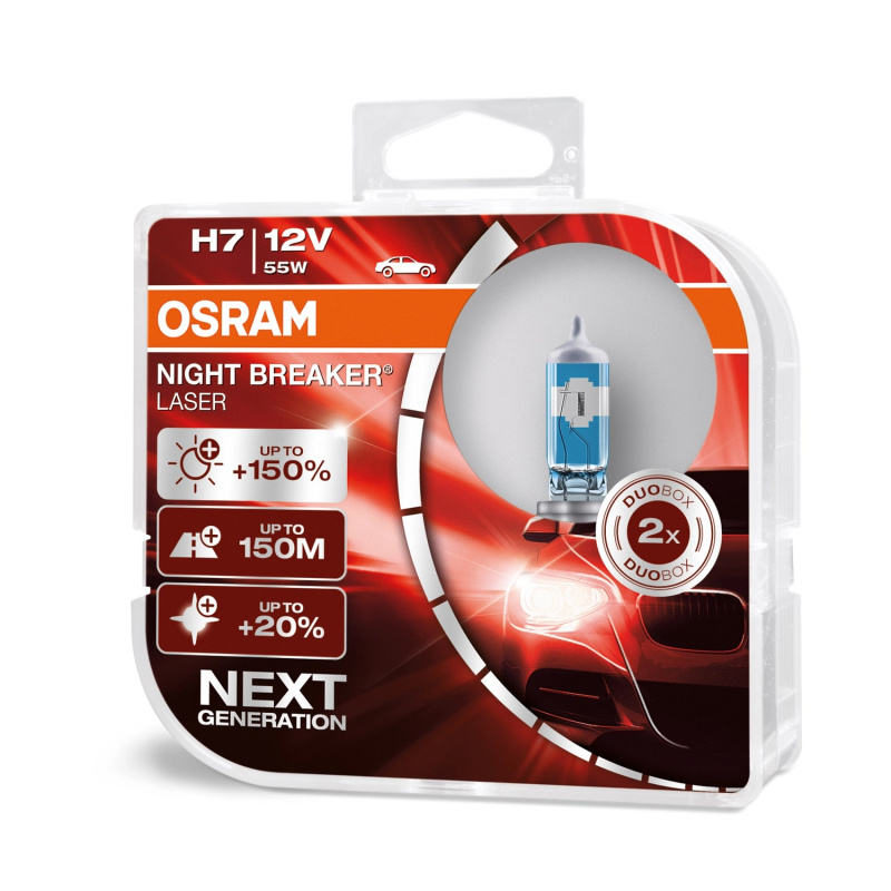 OSRAM Autožárovka Night Breaker Laser (Next Gen) H7, 55W, 12V, 2 ks (HCB)