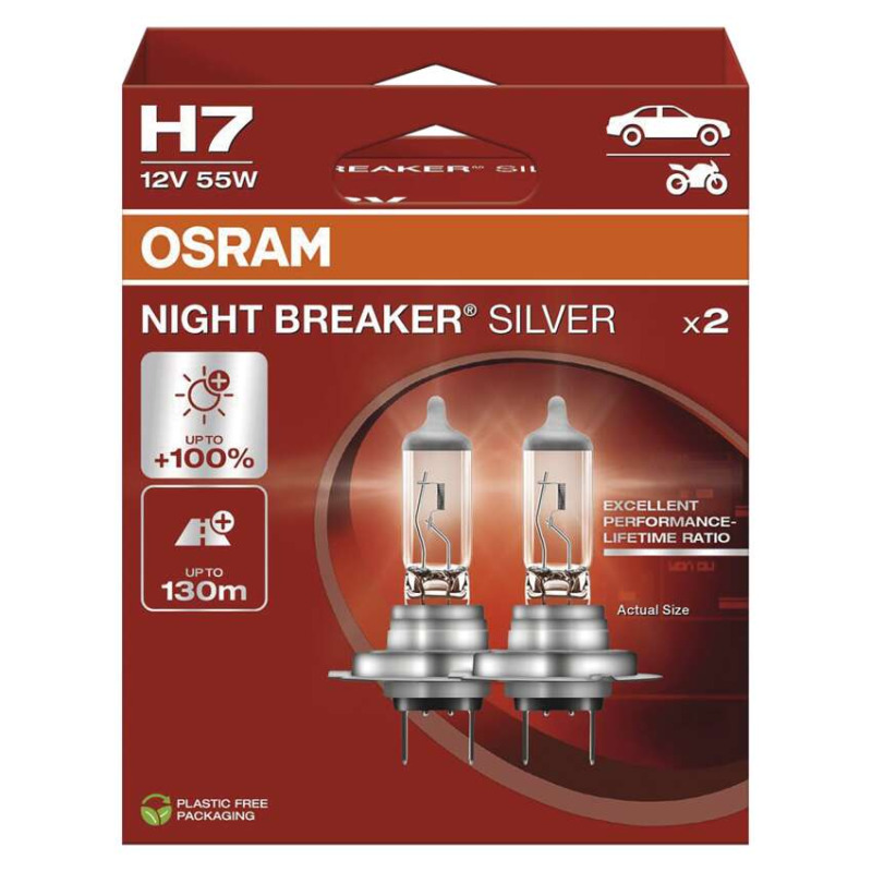 OSRAM Autožárovka Night Breaker Silver NG H7, 55W, 12V, 2 ks