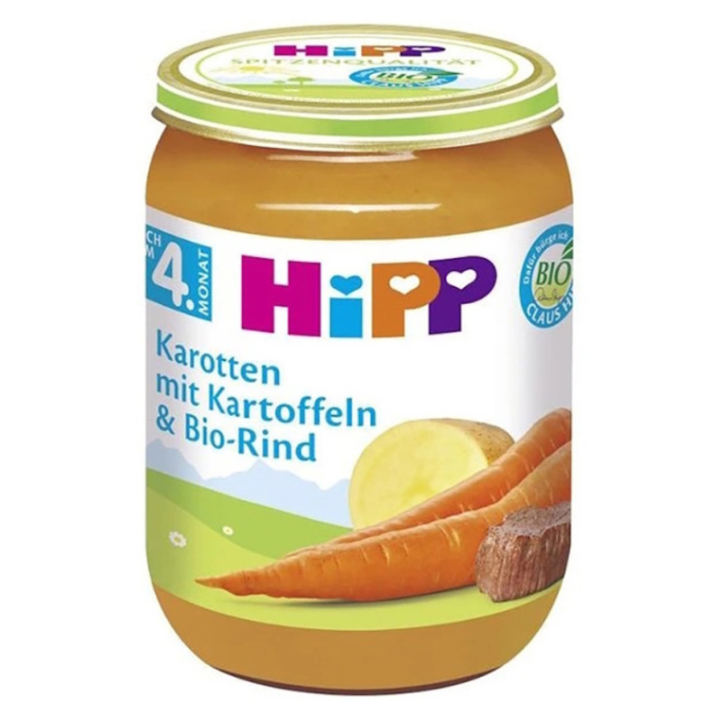 HIPP Mrkev brambory a hovězí maso BIO 190 g