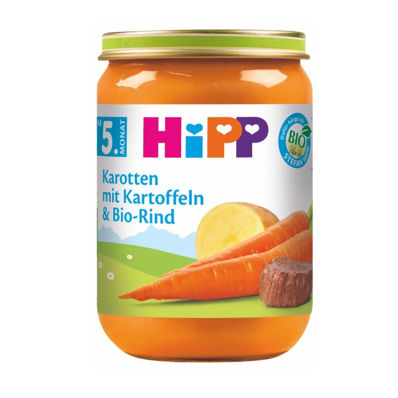HIPP Mrkev brambory a hovězí maso BIO 190 g