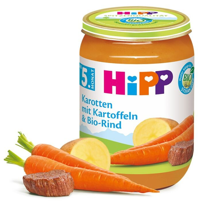 HIPP Mrkev brambory a hovězí maso BIO 190 g