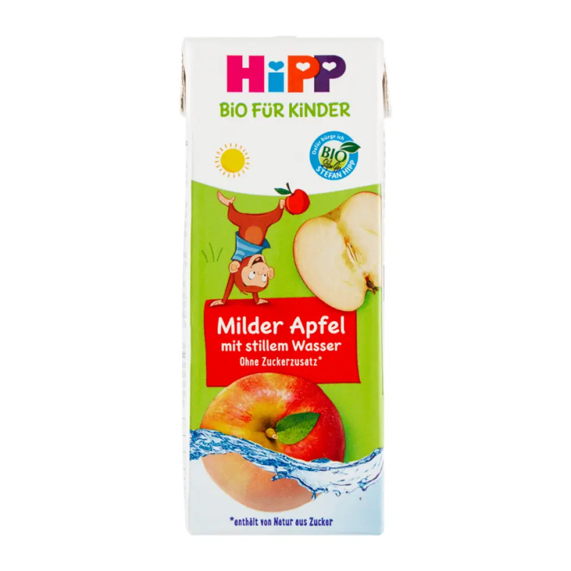 Hipp ŠŤÁVA BIO Jablko s neperlivou vodou 200 ml