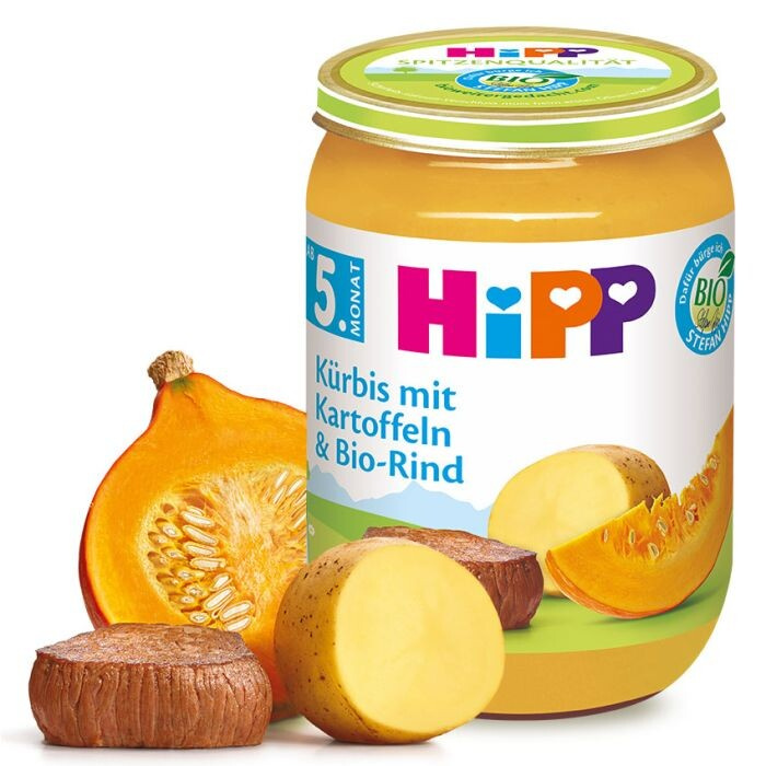 Hipp BIO Dýně, brambory a hovězí maso 190 g