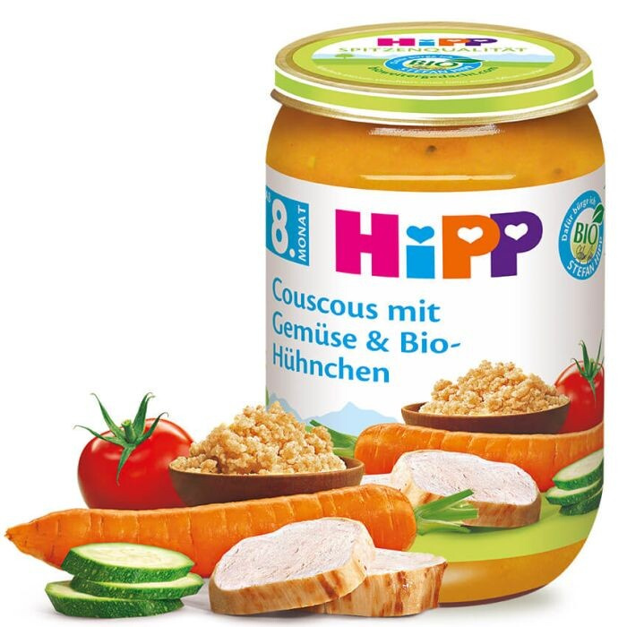 HIPP Kuskus se zeleninou a kuřecím masem BIO 220 g