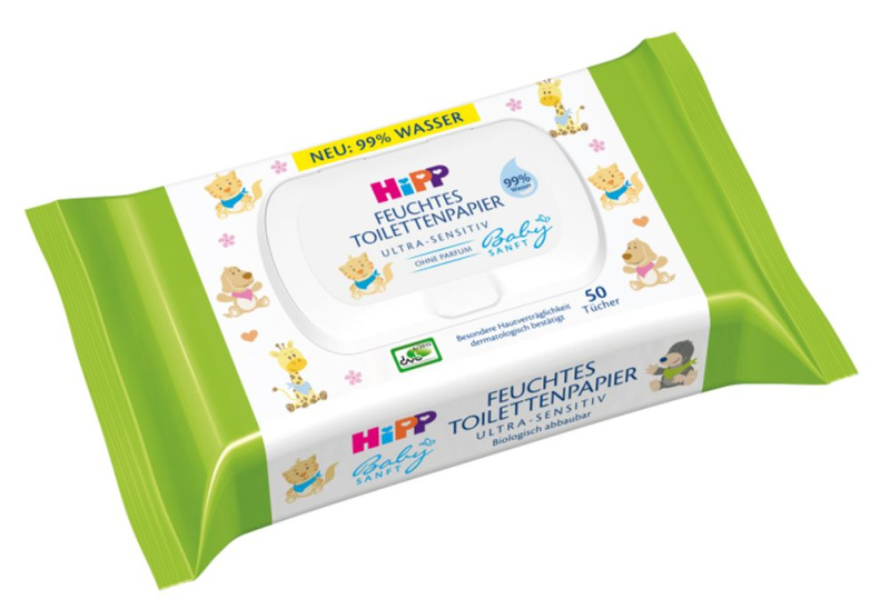Hipp Babysanft Ultra Sensitive vlhčený toaletní papír 50 ks