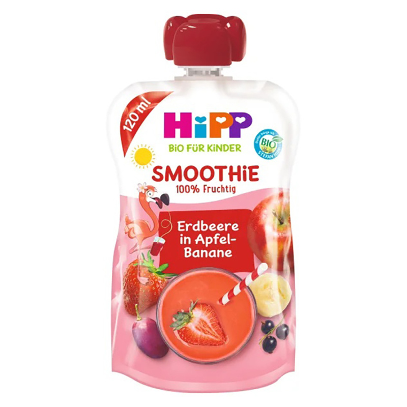HIPP Smoothie jablko banán červené ovoce BIO 120 ml