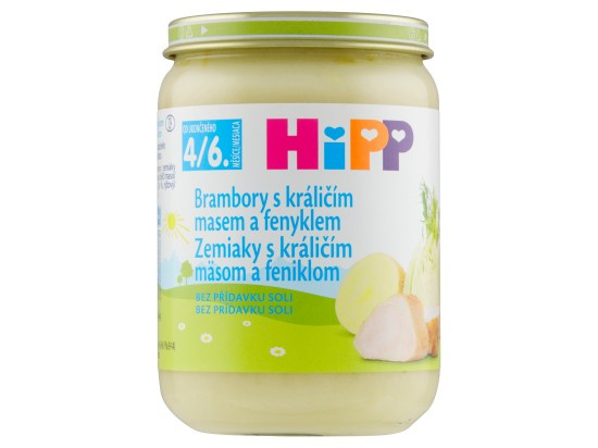 Hipp BABY MENU Brambory s králičím masem a fenyklem 190 g