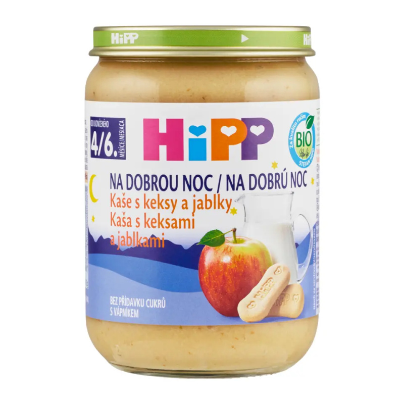 Hipp BIO Kaše na dobrou noc s keksy a jablky 190 g