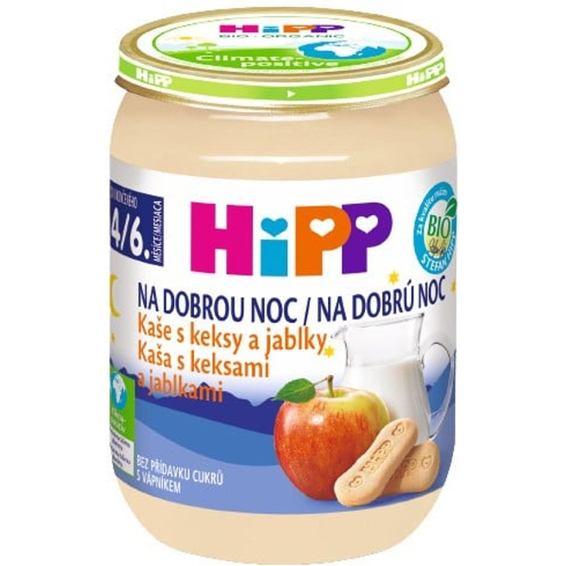 HiPP BIO Kaše na dobrou noc s keksy a jablky