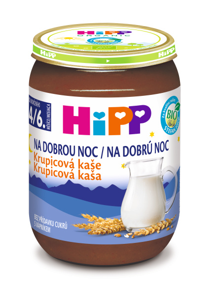 HIPP Na dobrou noc krupicová kaše BIO 190 g