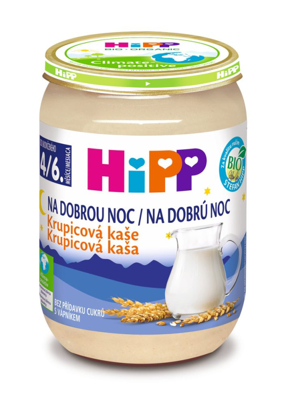 HIPP Na dobrou noc krupicová kaše BIO 190 g