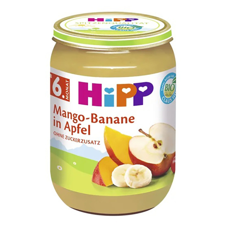HiPP BIO Ovocný příkrm jablko, mango a banán