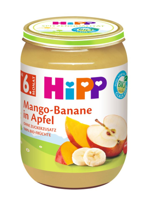 HiPP BIO Ovocný příkrm jablko, mango a banán