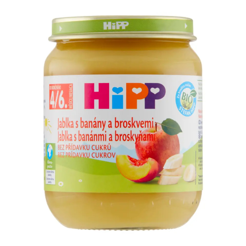 HiPP BIO jablka s banány a broskvemi 125 g