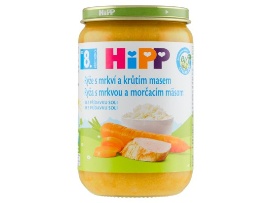 HiPP BIO Rýže s mrkví a krůtím masem