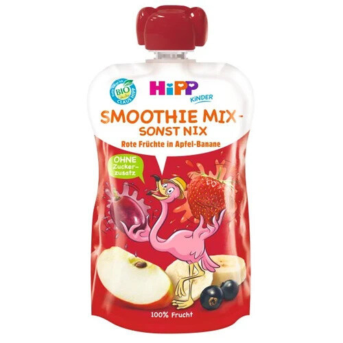 HiPP BIO Smoothie Jablko-Banán-Červené ovoce