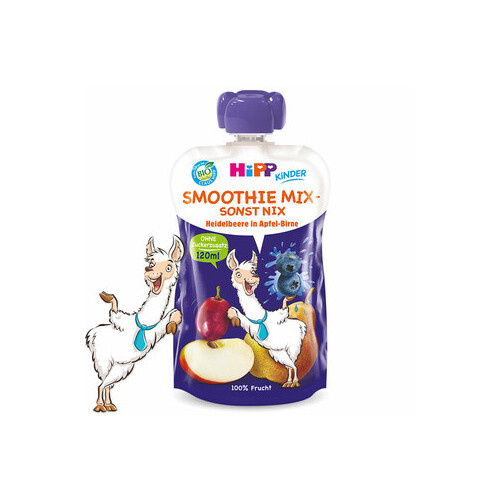HIPP 100% Ovoce smoothie jablko hruška borůvky BIO 120 ml