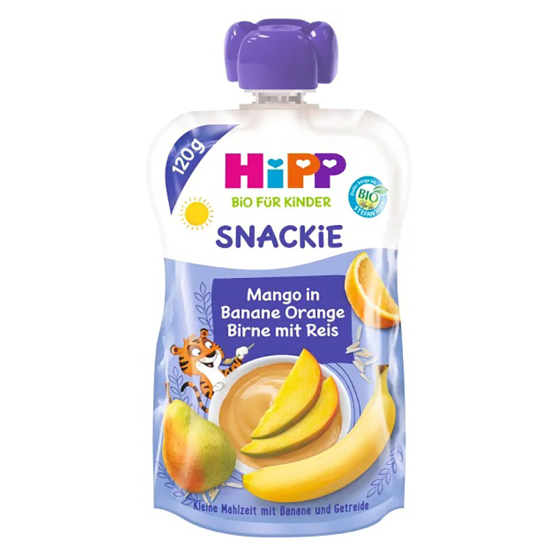 HIPP Sport hruška pomeranč mango banán rýže BIO 120 g