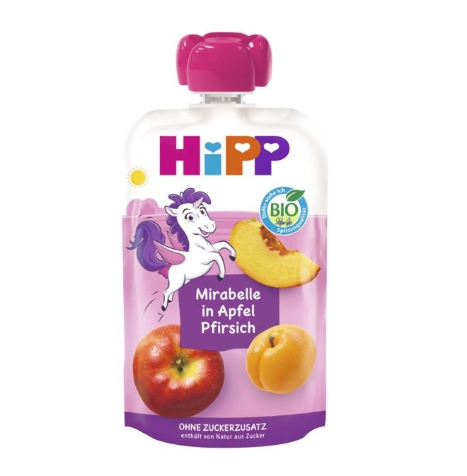 HIPP Hippies jablko broskev mirabelka BIO 100 g
