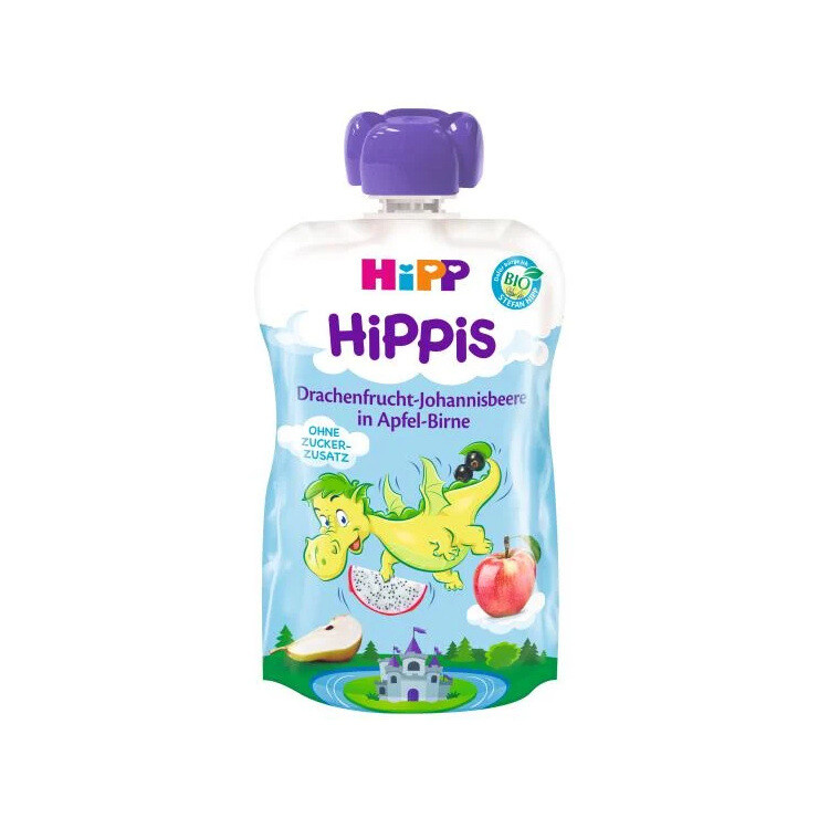 HIPP Hippies jablko hruška dračí ovoce černý rybíz BIO 100 g