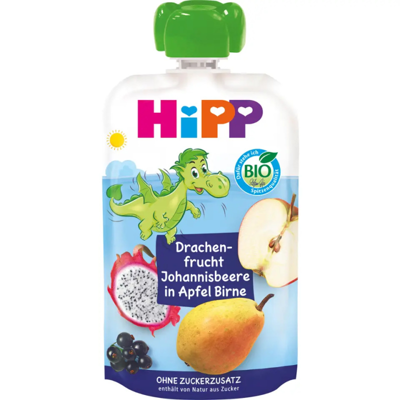 HIPP Hippies jablko hruška dračí ovoce černý rybíz BIO 100 g