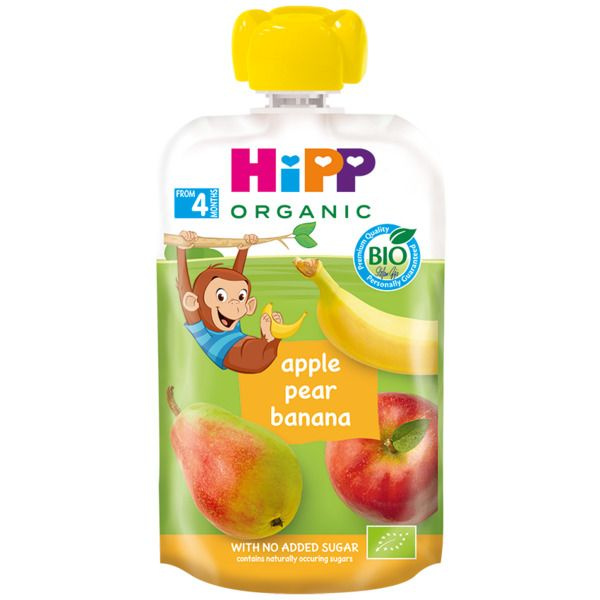 HiPP BIO Kapsička Hippis jablko, hruška a banán