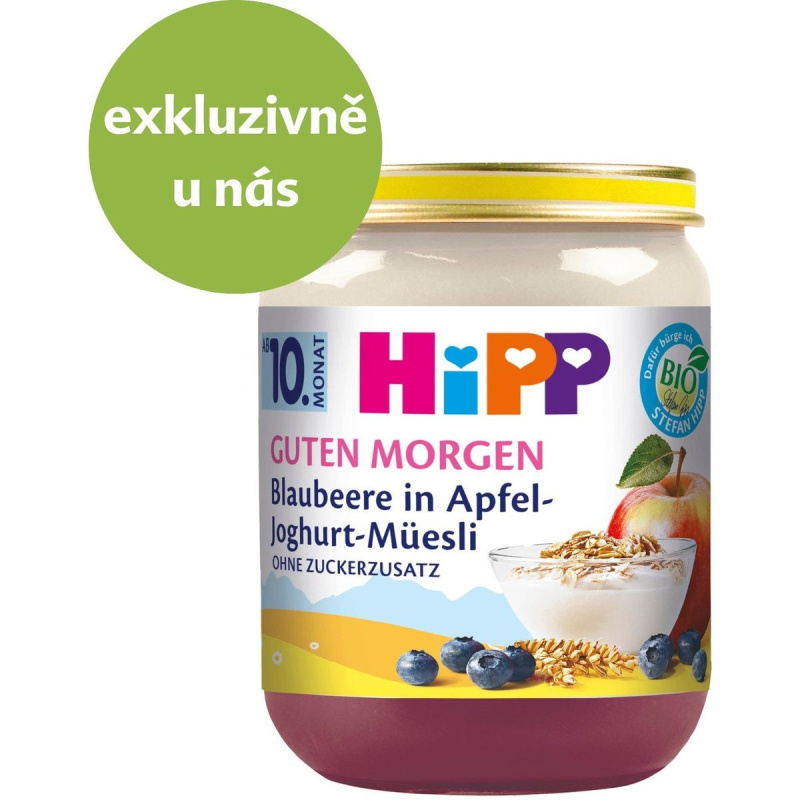 HiPP BIO Müsli s jablkem, borůvkami a jogurtem