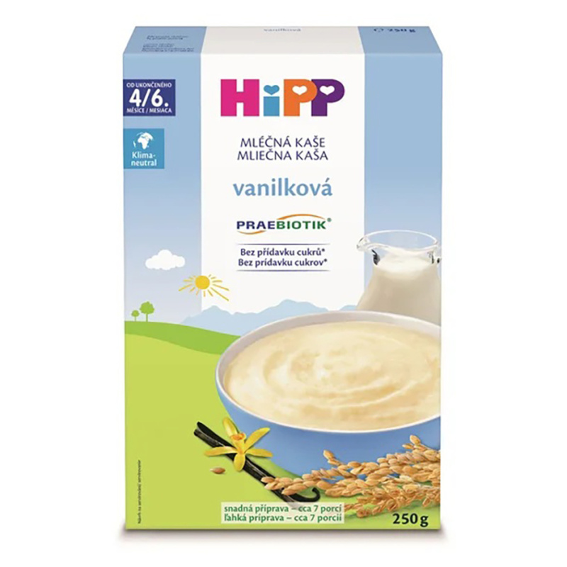 HIPP Praebiotik mléčná kaše první vanilková BIO 250 g