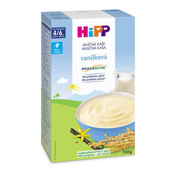 HIPP Praebiotik mléčná kaše první vanilková BIO 250 g