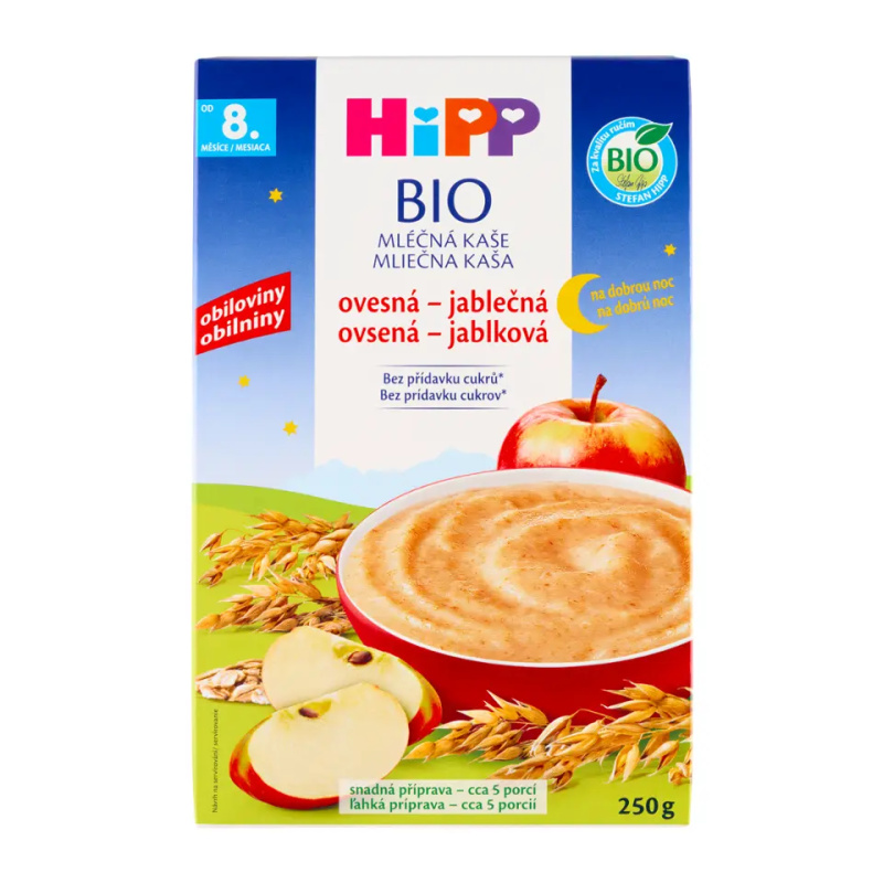 HIPP Na dobrou noc ovesná kaše s jablkem BIO 250 g