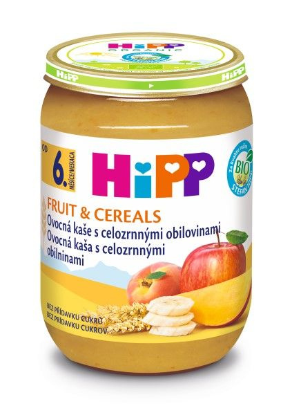 HIPP Ovoce a cereal ovocná kaše s celozrnnými obilovinami BIO 190 g