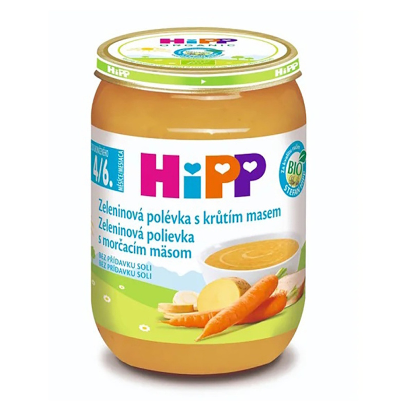 HIPP Polévka zeleninová s krůtím masem BIO 190 g