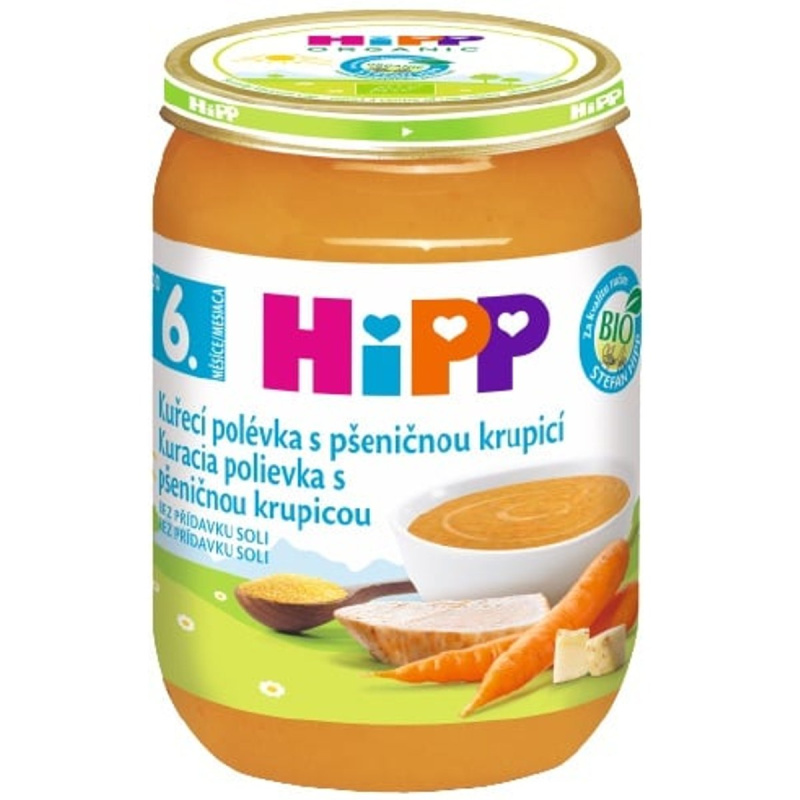 HiPP BIO Kuřecí polévka s pšeničnou krupicí