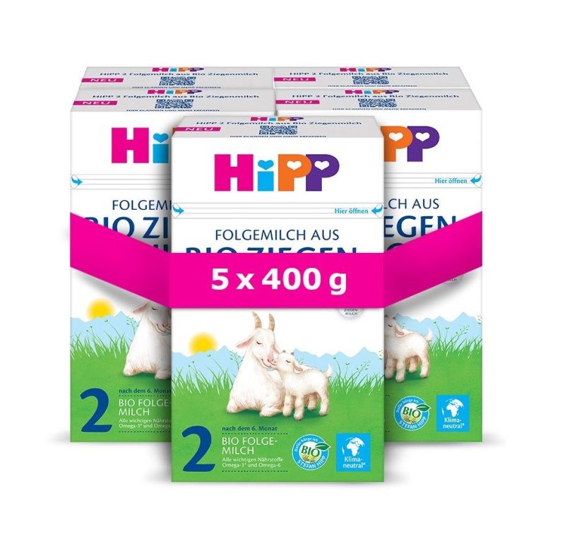 HIPP 2 Kozí mléko BIO 5 x 400 g