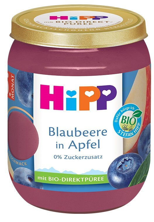 HIPP Jablka s borůvkami BIO 160 g