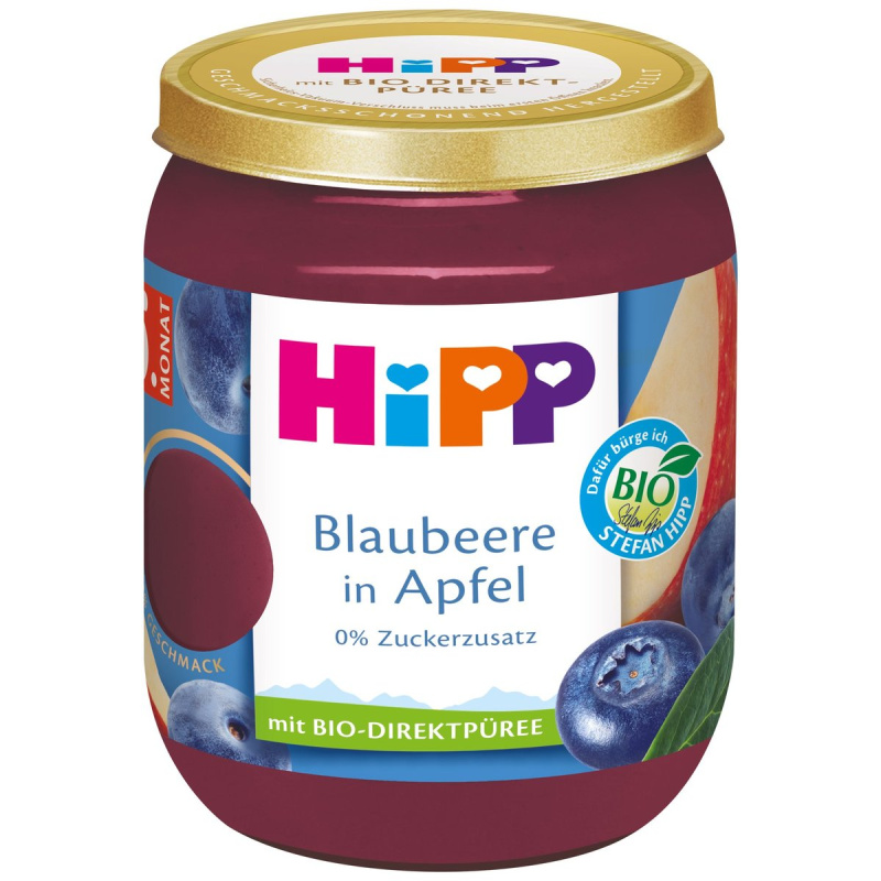 HiPP BIO Superovoce jablko a borůvky od uk. 4.–6. měsíce