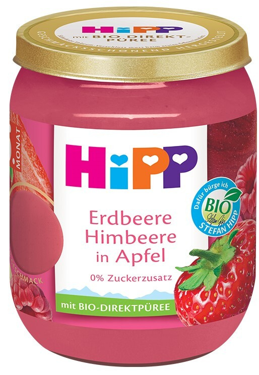 Hipp Superovoce BIO Jablka s jahodami a malinami 160 g