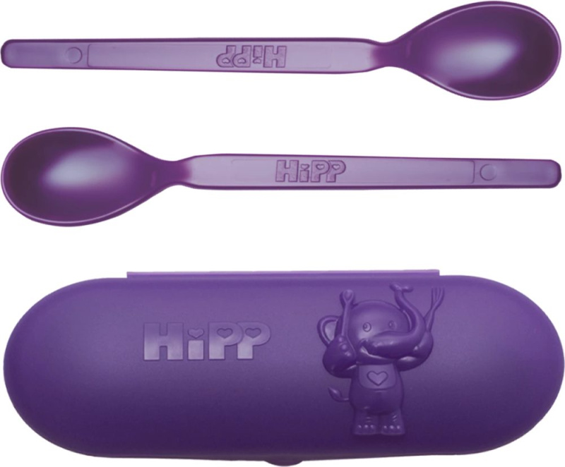 Hipp Spoons Set jídelní set na cesty Purple