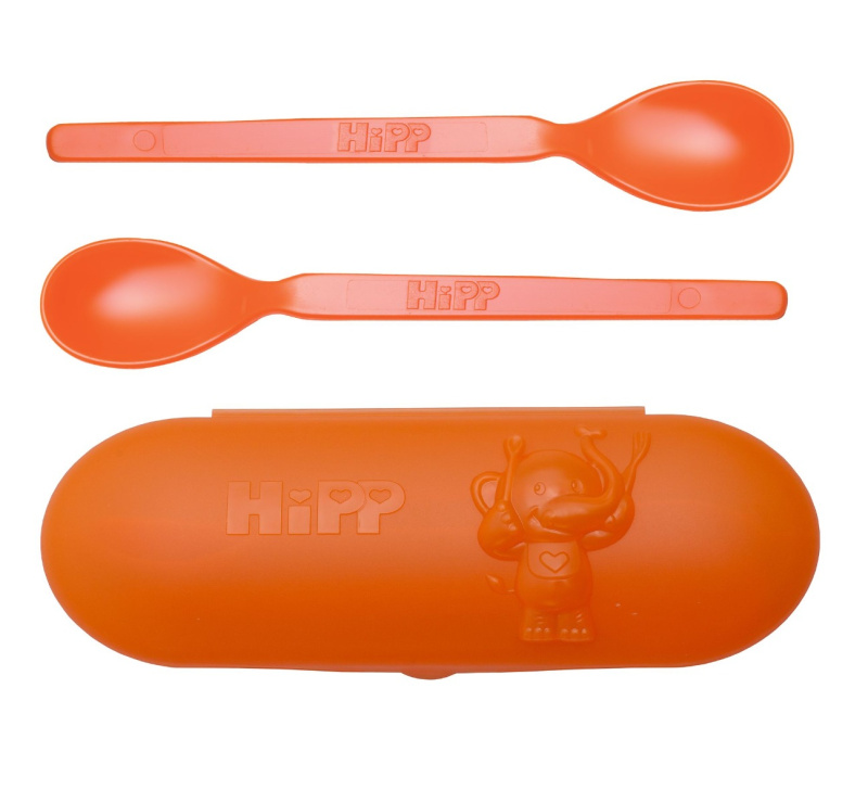 Hipp Spoons Set jídelní set na cesty Orange