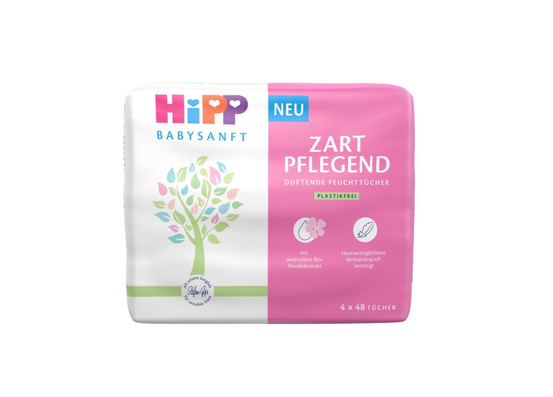 Hipp Babysanft vlhčené ubrousky pro miminka a děti 4x48 ks