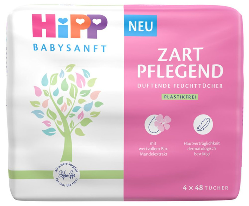 Hipp Babysanft vlhčené ubrousky pro miminka a děti 4x48 ks