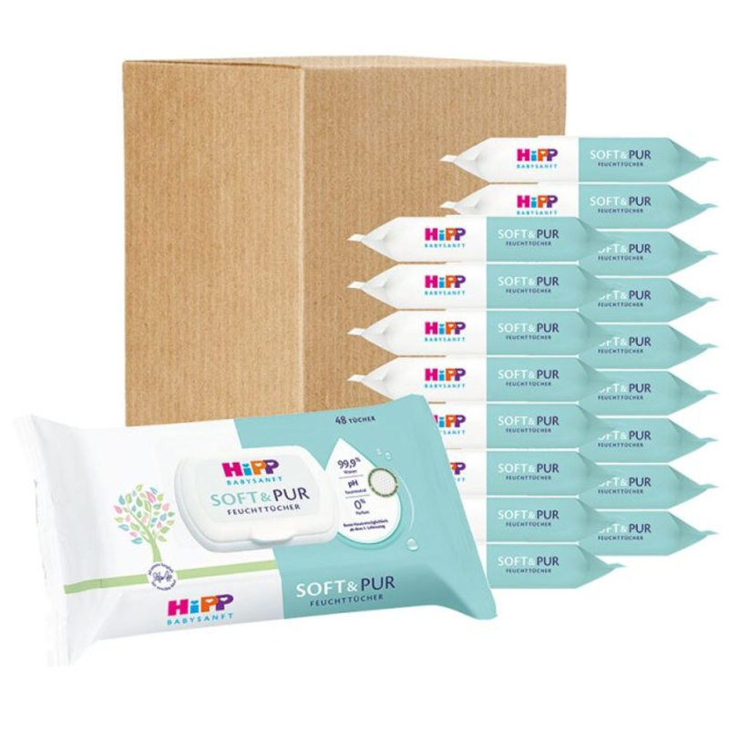 Hipp Soft & Pur vlhčené čisticí ubrousky pro děti od narození 18x48 ks