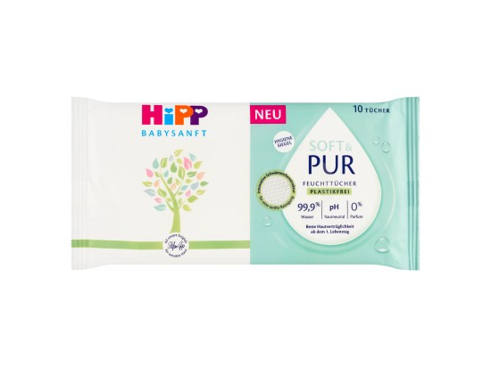 Hipp Soft & Pur vlhčené čisticí ubrousky pro děti od narození 10 ks