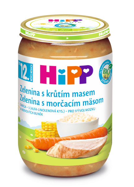 HIPP Zelenina s krůtím masem BIO 220 g